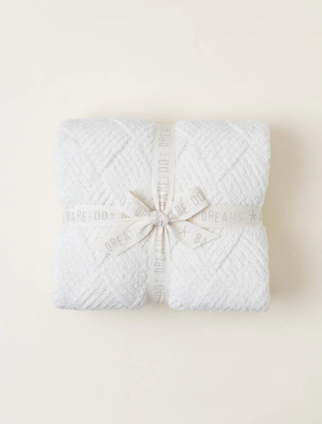 CozyChic Diamond Weave Blanket | Cream