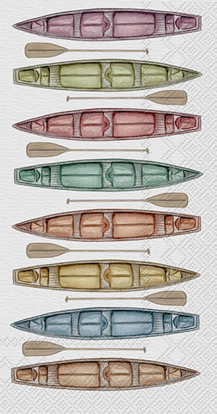 Colored Canoes Guest Towels