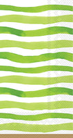 Wavy Green Stripe Guest Towels