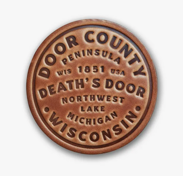 Door County Death's Door | Leather Coaster