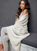 CozyChic Lite Ribbed Throw | Pearl
