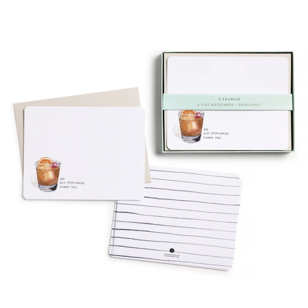 Old Fashioned Thank You Flat Notes | Set of 8