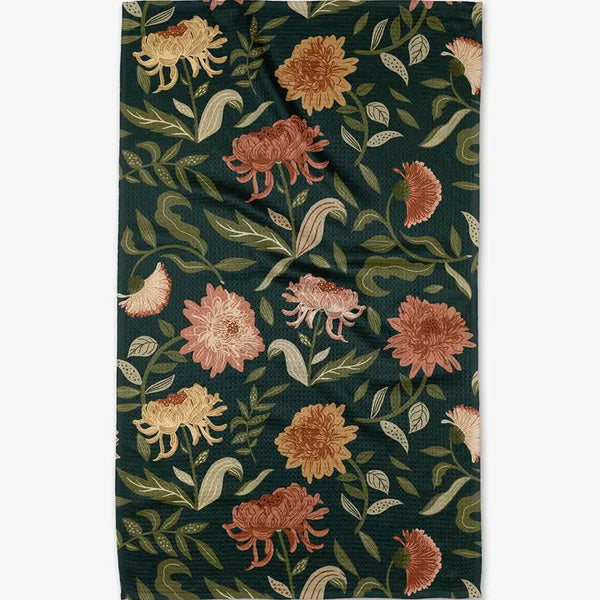 Chrysanthemums in November Kitchen Towel