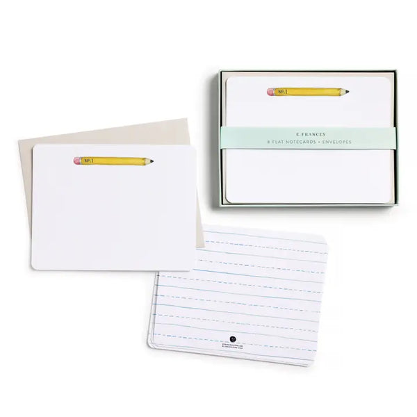 Pencil Flat Notes | Set of 8