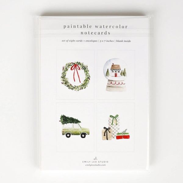Paintable Notecards | Christmas Cheer