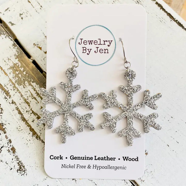 Silver Snowflake Earrings