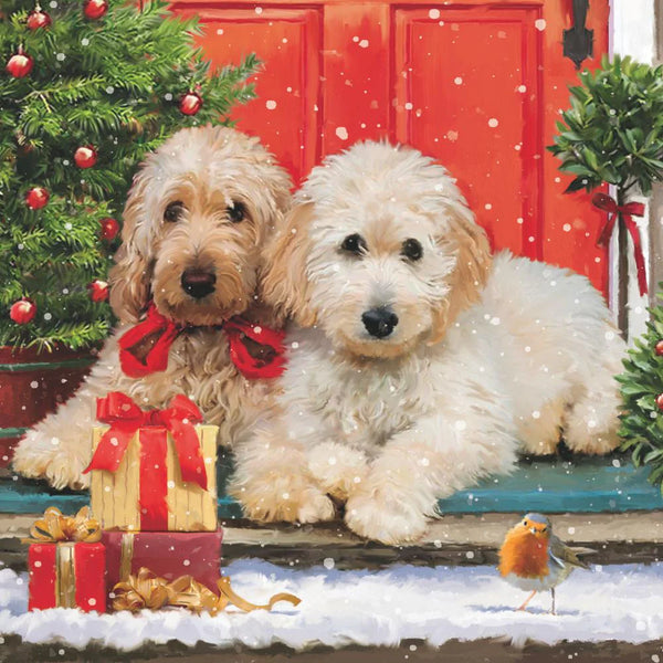 Dogs at the Door Cocktail Napkins