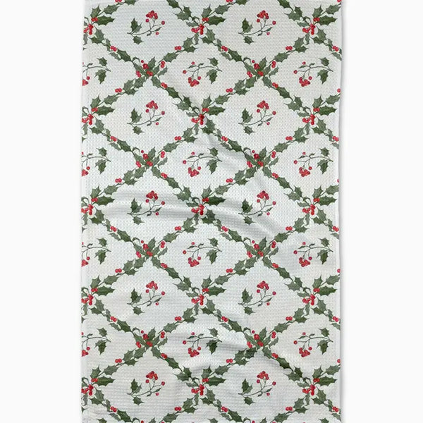 Christmas Lattice Kitchen Towel