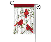 Cardinals in Birch | Garden Flag