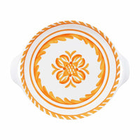 Sicily Orange Small Handle Shallow Bowl