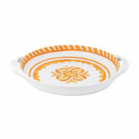 Sicily Orange Small Handle Shallow Bowl