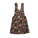 Mushroom Magic Black Pinafore Apron