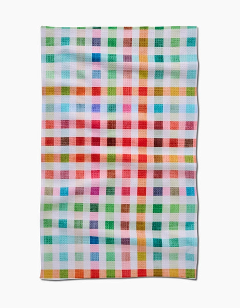 Woven Spring Plaid Kitchen Towel