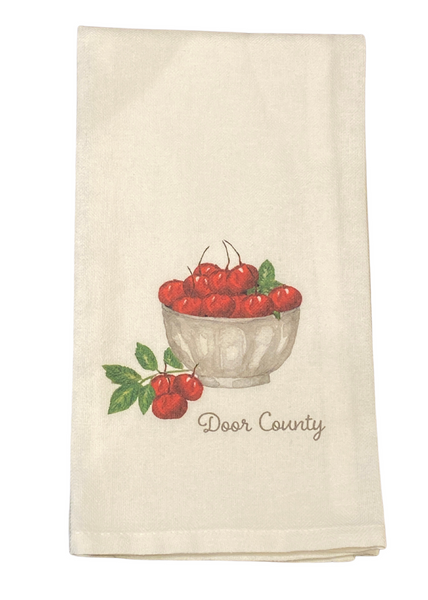 Cherry Bowl Door County Dish Towel