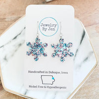 Small Snowflake Earring | Mermaid Glitter
