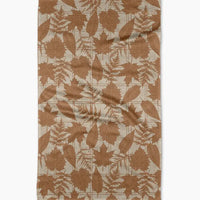 Autumnal Leaves Gold Kitchen Towel