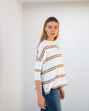 Catalina Crewneck Sweater | Tobacco Stripe