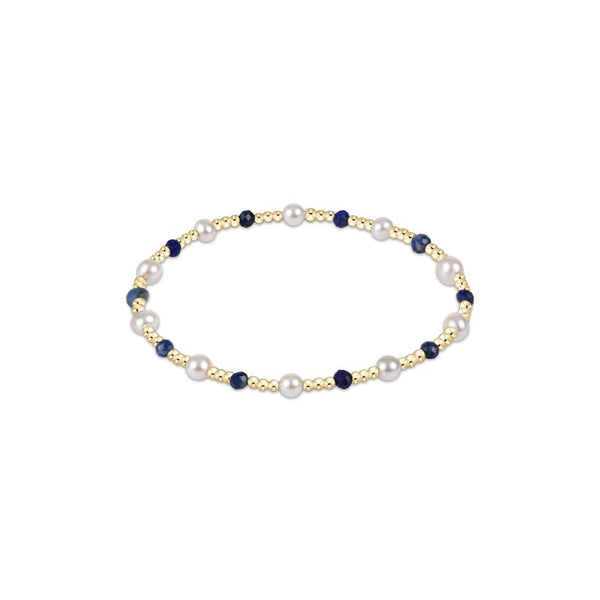 Extends Pearl Sincerity Gemstone Bracelet | Lapis