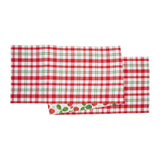 Strawberry Patch & Plaid Table Runner | 72 Inch