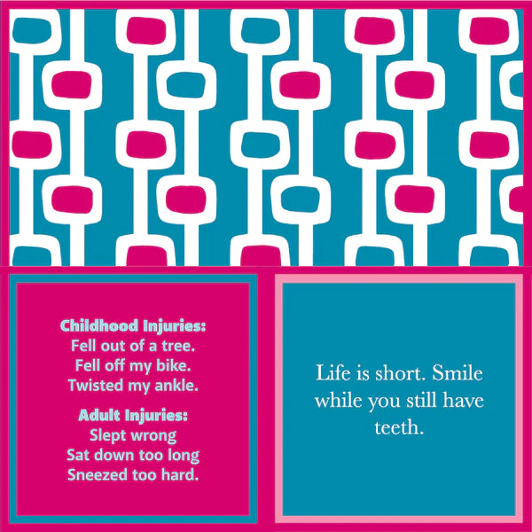 Life Is Short + Injuries | Reversible Cocktail Napkins