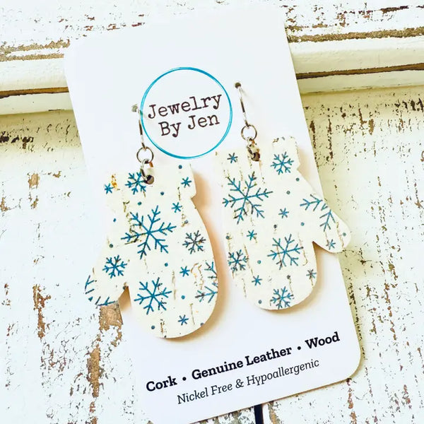 Snowflake Mitten Earrings