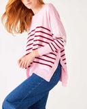 Amour Sweater | Orchid + Wine Stripes