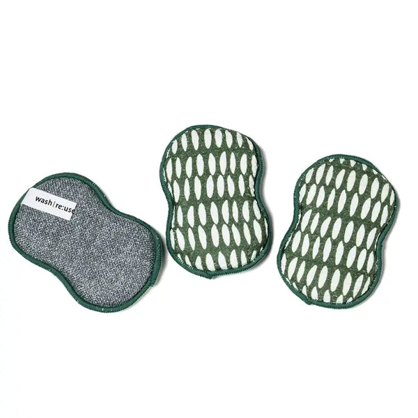 Green Beans Re:Useable Sponges | Set of 3