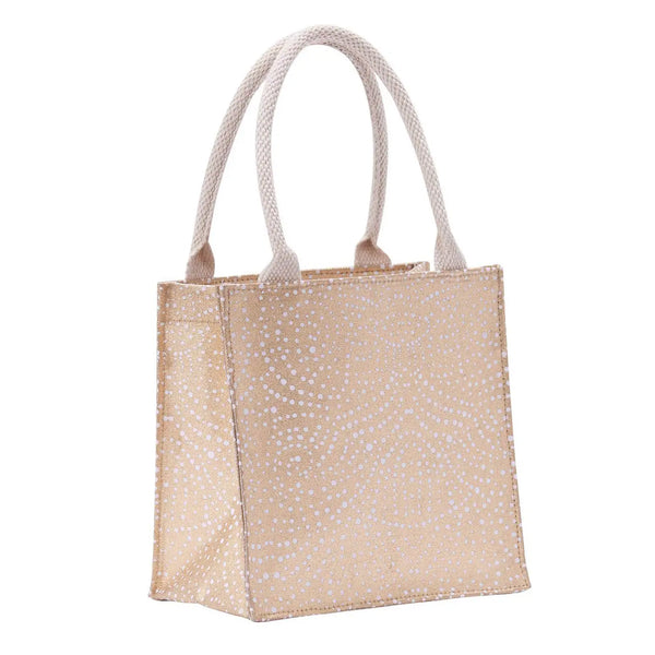 Filigree Gold Itsy Bitsy Tote Bag