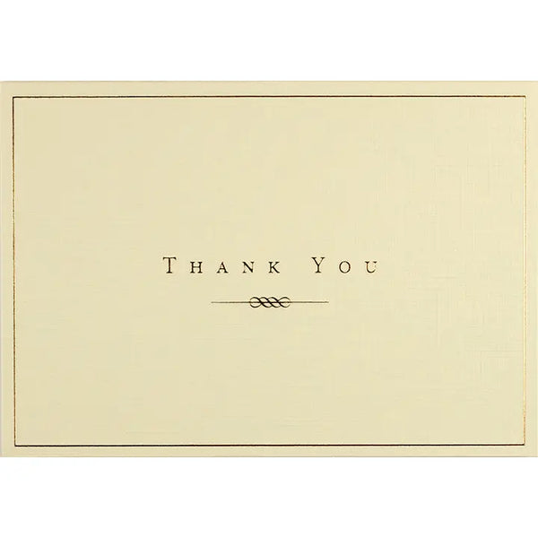 Gold & Cream Thank You Cards | Boxed Set of 14
