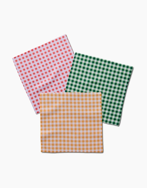 Spring Plaid Dishcloths | Set of 3