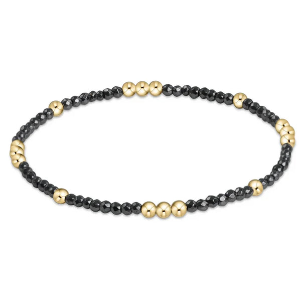 Worthy Pattern 2mm Bracelet | Faceted Hematite