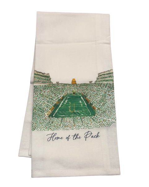Home of the Pack Football Stadium Kitchen Towel