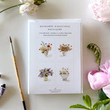 Paintable Notecards | Bouquets