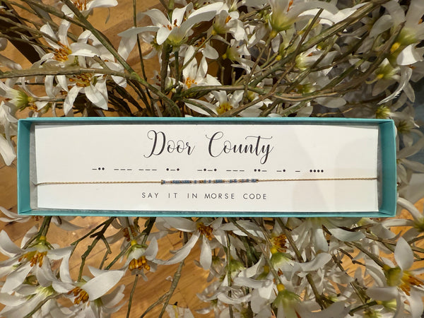 Door County Morse Code Bracelet
