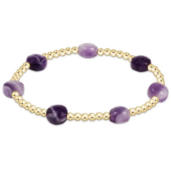 Admire Gold 3mm Bracelet | Amethyst