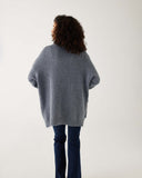 Bari Side Button Sweater | Frost Gray