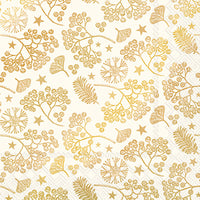 Bright Winter Branches Gold Cocktail Napkins