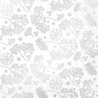 Bright Winter Branches Silver Cocktail Napkins