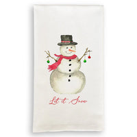 Let it Snow Snowman Kitchen Towel