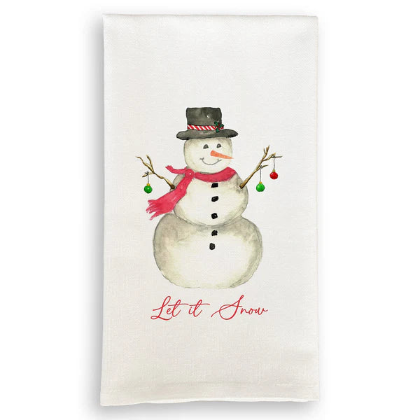 Let it Snow Snowman Kitchen Towel