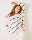 Montauk V-Neck Sweater | Soft Pink + Clover