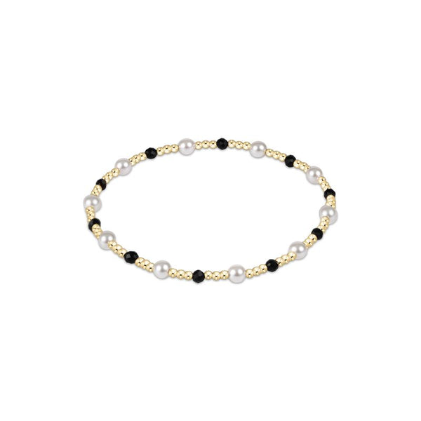 Extends Pearl Sincerity Gemstone Bracelet | Faceted Onyx