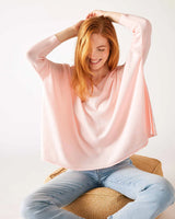 Catalina V-Neck Sweater | Sorbet Pink
