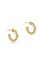 Gold 4mm Twist Post Hoop | 0.5 Inch