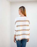 Catalina Crewneck Sweater | Tobacco Stripe