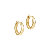 Huggie Gold 0.5" Hoop - Classic Gold 8mm Charm