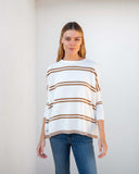 Catalina Crewneck Sweater | Tobacco Stripe