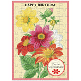 Happy Birthday Language of Flowers Puzzle Greeting Card