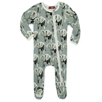 Elephant Zipper Footed Romper | 6-9 Mo