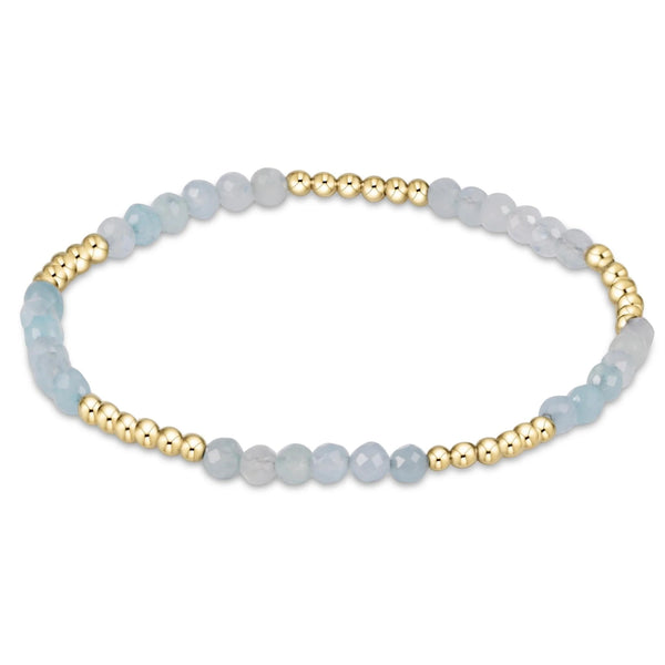 Blissful 2.5mm Gold Bracelet | Aquamarine